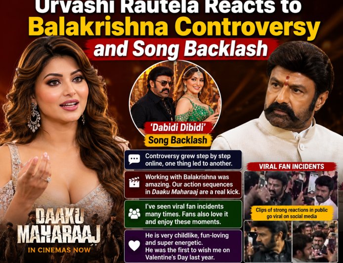 Urvashi Rautela Reacts to Balakrishna Controversy and Song Backlash