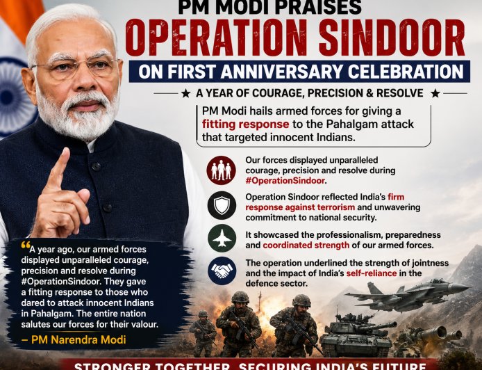 PM Modi Praises Operation Sindoor on First Anniversary Celebration