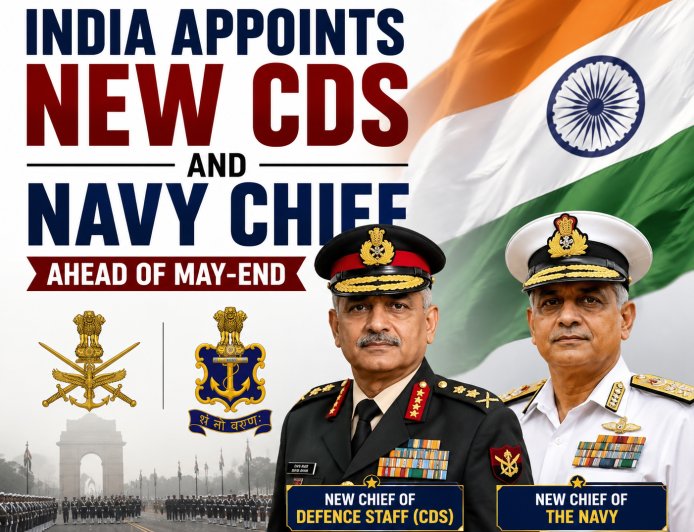 India Appoints New CDS and Navy Chief Ahead of May-End