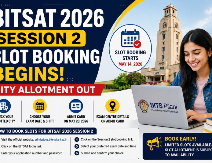 BITSAT 2026 Session 2 Slot Booking Begins, City Allotment Out