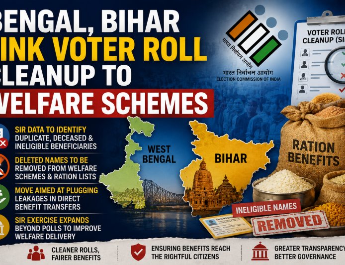 Bengal, Bihar Link Voter Roll Cleanup to Welfare Schemes