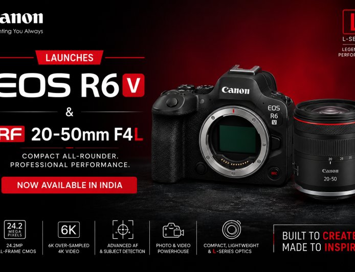 Canon Launches EOS R6 V & RF 20-50mm F4L Lens in India