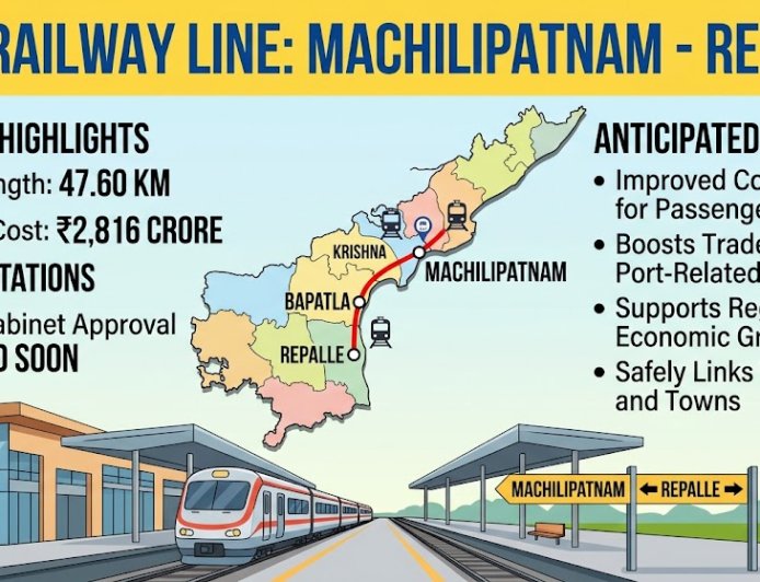 AP to Get New Machilipatnam-Repalle Railway Line Soon