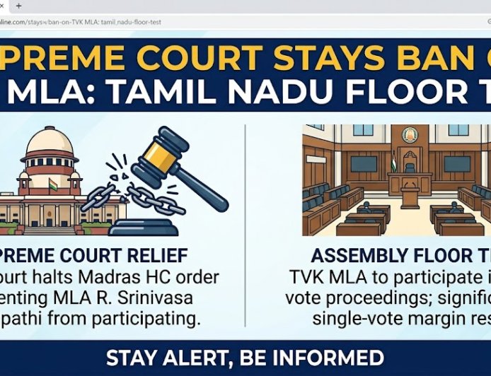 Supreme Court Stays Ban on TVK MLA in Tamil Nadu Floor Test
