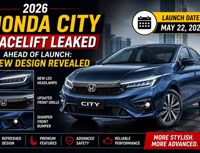 2026 Honda City Facelift Leaked Ahead of Launch: New Design Revealed