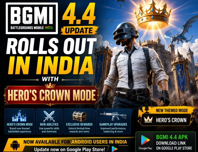 BGMI 4.4 Update Rolls Out in India With Hero’s Crown Mode