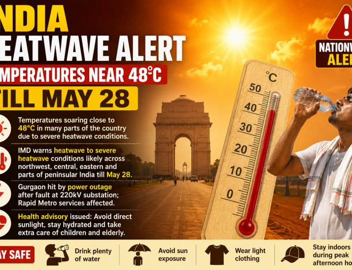 India Heatwave Alert Temperatures Near 48°C Till May 28
