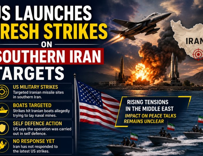 US Launches Fresh Strikes on Southern Iran Targets