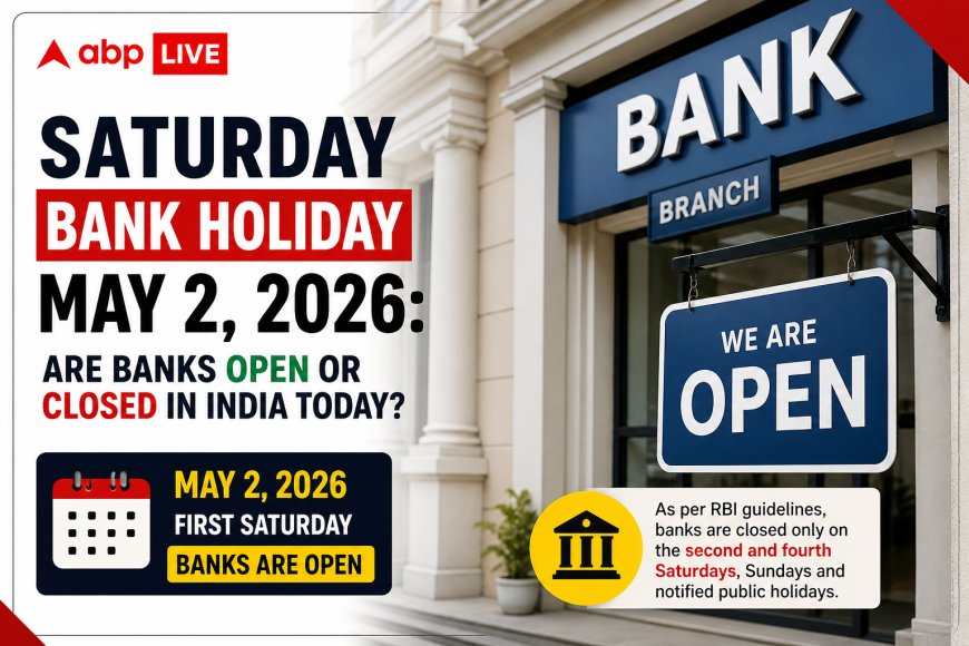 Saturday Bank Holiday May 2, 2026: Are Banks Open or Closed in India Today?