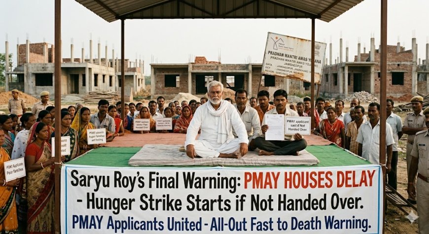Saryu Roy Warns Hunger Strike Over PMAY House Delay