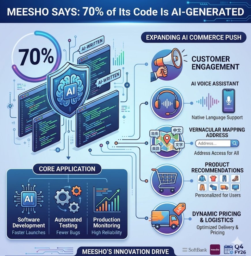 Meesho Says 70% of Its Code Is AI-Generated, Expands AI Commerce Push