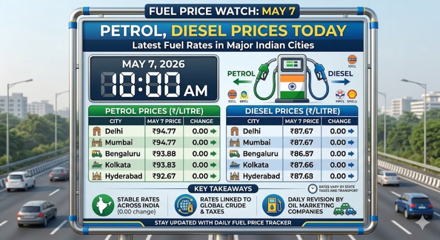 Petrol, Diesel Prices Today May 7: Latest Fuel Rates in Major Cities