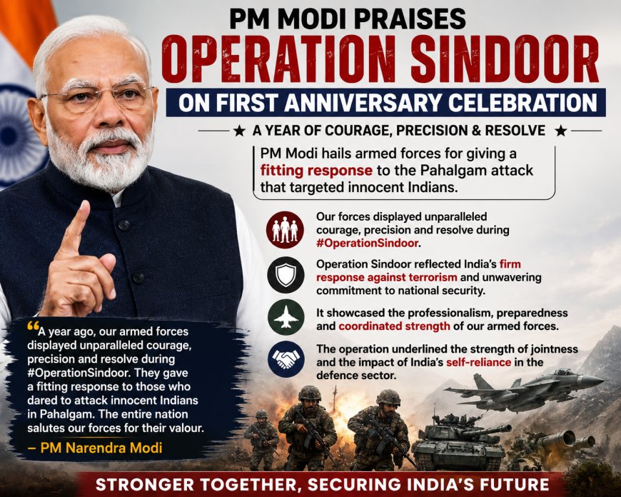 PM Modi Praises Operation Sindoor on First Anniversary Celebration