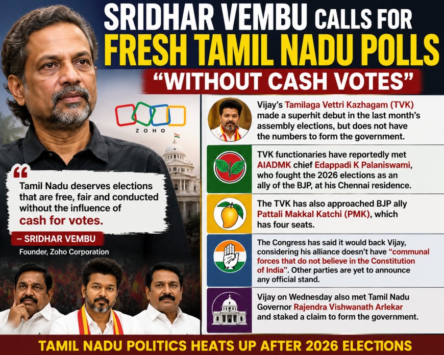 Sridhar Vembu Calls for Fresh Tamil Nadu Polls Without Cash Votes