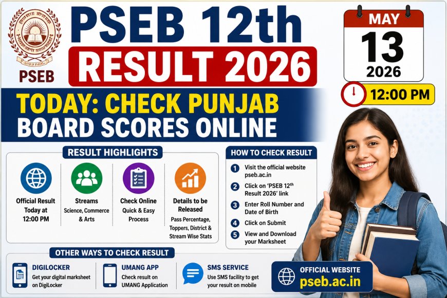 PSEB 12th Result 2026 Today: Check Punjab Board Scores Online