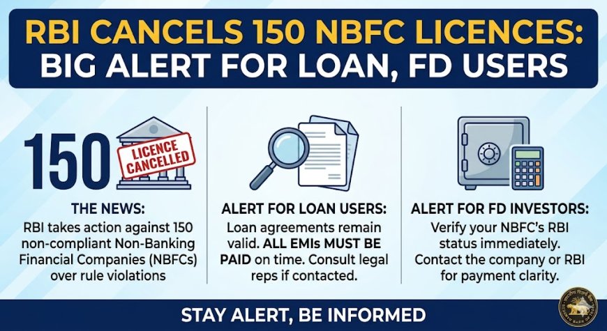 RBI Cancels 150 NBFC Licences: Big Alert for Loan, FD Users