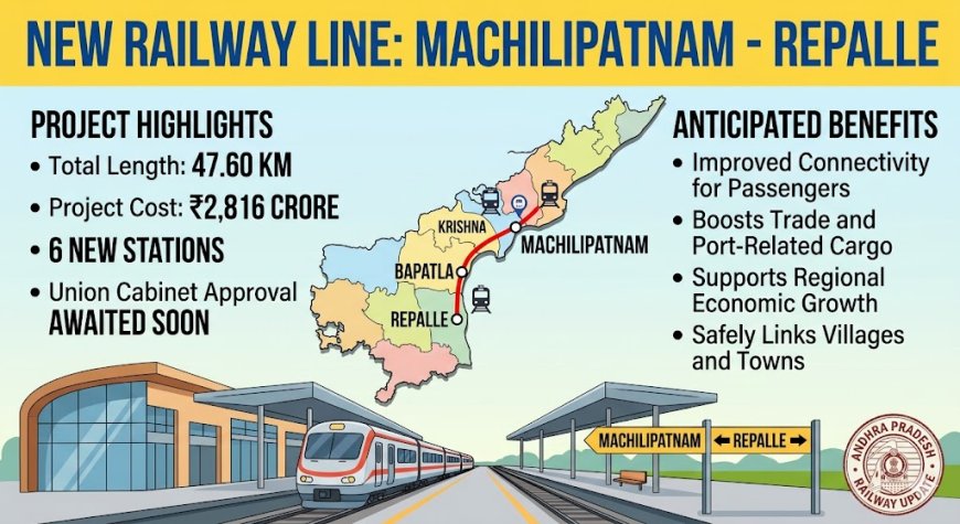 AP to Get New Machilipatnam-Repalle Railway Line Soon
