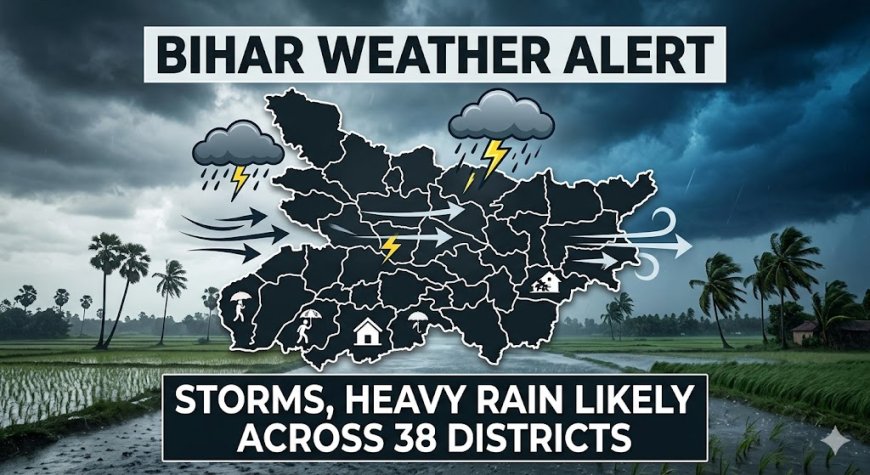 Bihar Weather Alert: Storms, Heavy Rain Likely Across 38 Districts