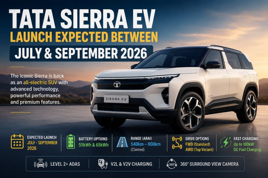 Tata Sierra EV Launch Expected Between July and September 2026