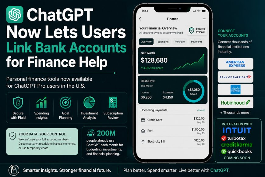 ChatGPT Now Lets Users Link Bank Accounts for Finance Help