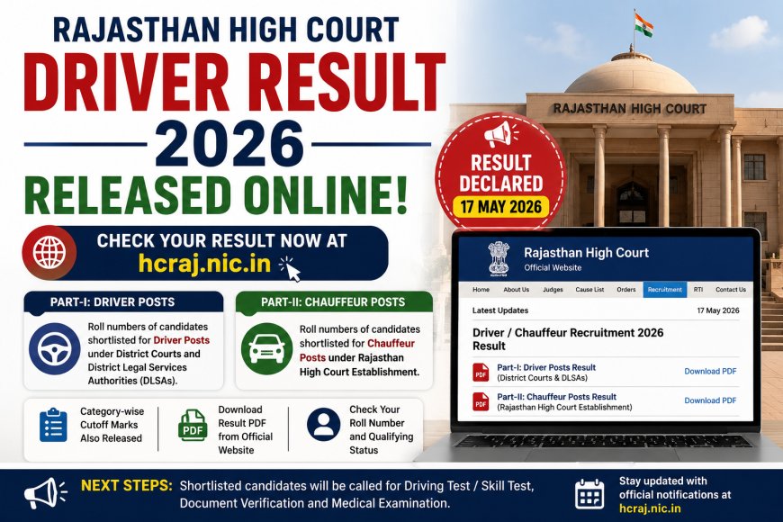Rajasthan High Court Driver Result 2026 Released Online