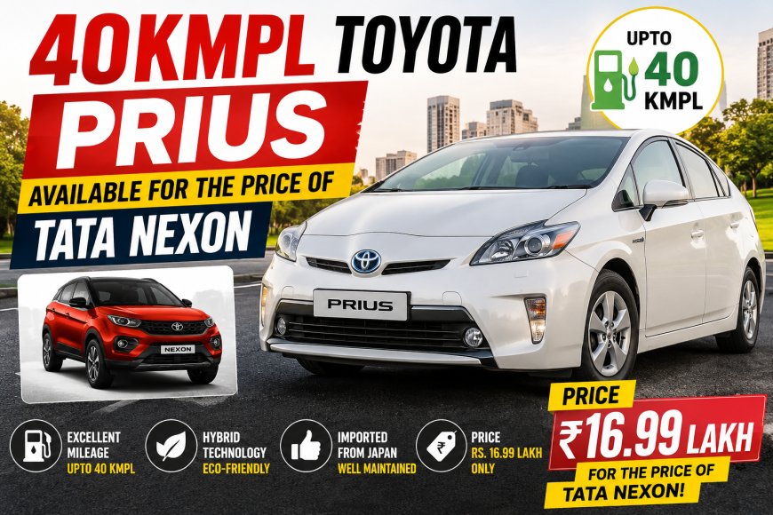 40KMPL Toyota Prius Available for the Price of Tata Nexon