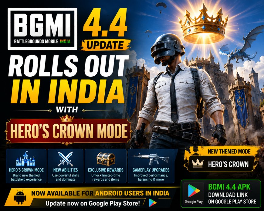 BGMI 4.4 Update Rolls Out in India With Hero’s Crown Mode