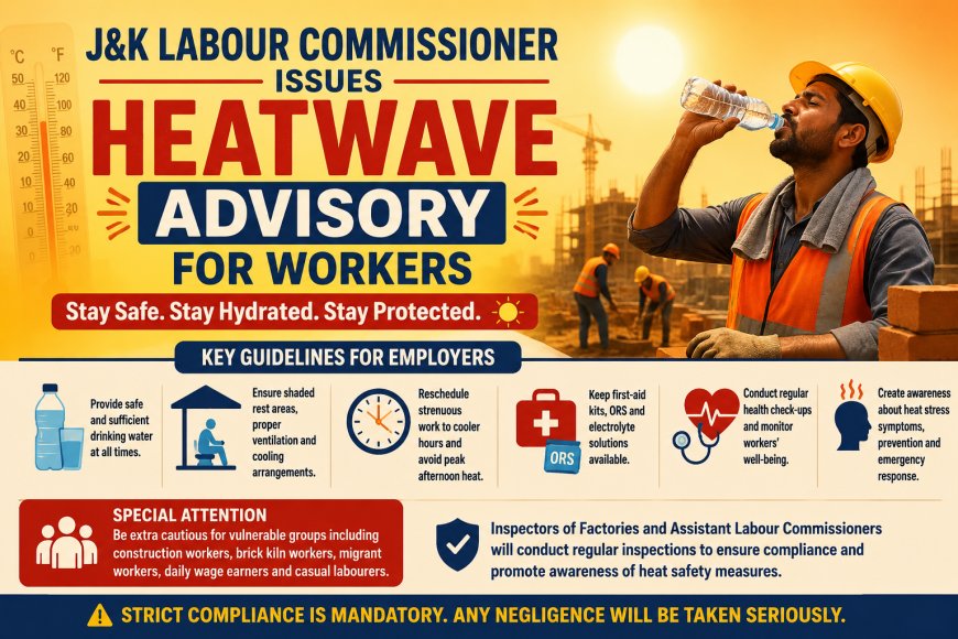 J&K Labour Commissioner Issues Heatwave Advisory for Workers