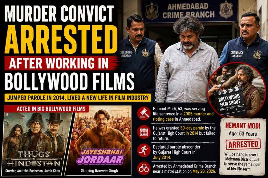 Murder Convict Arrested After Working in Bollywood Films