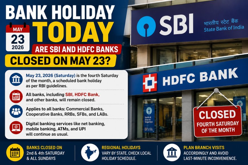 Bank Holiday Today Are SBI and HDFC Banks Closed on May 23