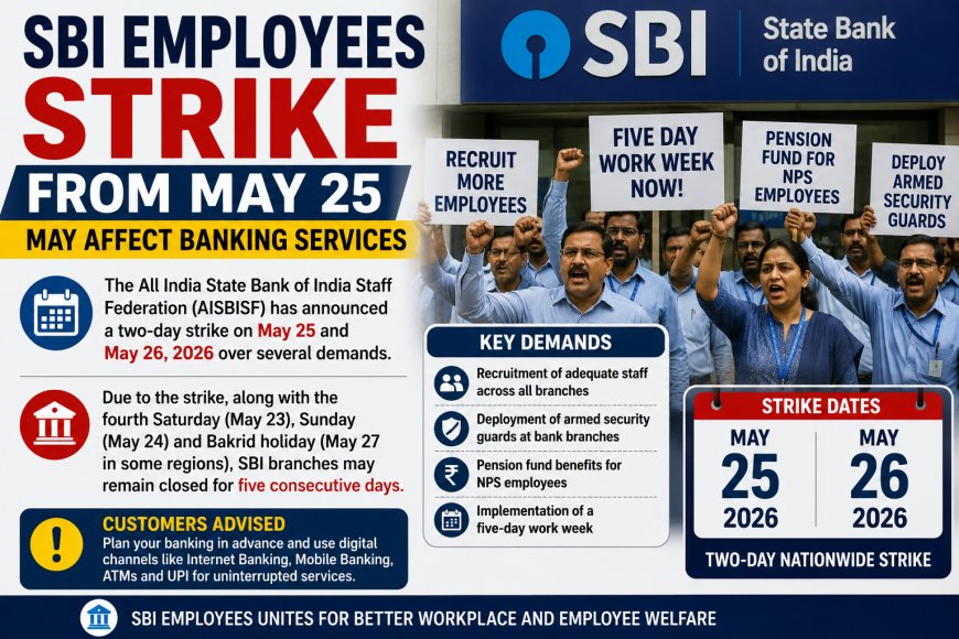 SBI Employees Strike From May 25 May Affect Banking Services