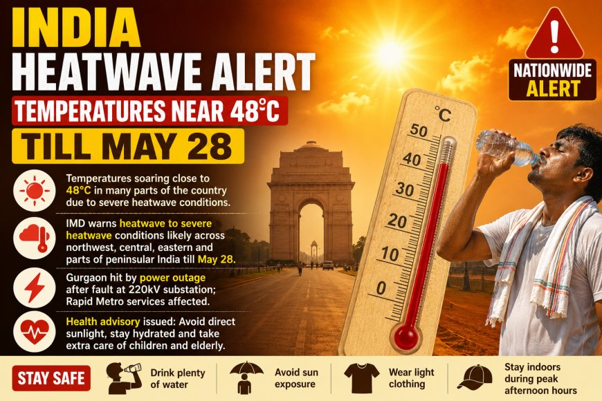India Heatwave Alert Temperatures Near 48°C Till May 28