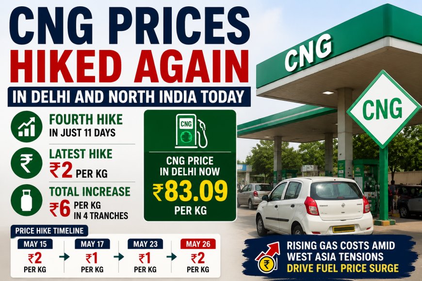CNG Prices Hiked Again in Delhi and North India Today