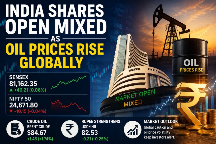 India Shares Open Mixed as Oil Prices Rise Globally