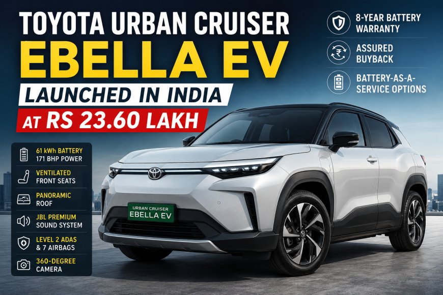 Toyota Urban Cruiser Ebella EV Launched in India at Rs 23.60 Lakh