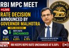 RBI MPC Meet LIVE: Rate Decision Announced by Governor Malhotra