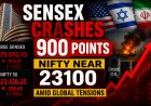 Sensex Crashes 900 Points, Nifty Near 23100 Amid Global Tensions
