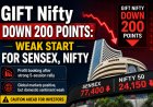GIFT Nifty Down 200 Points: Weak Start for Sensex, Nifty