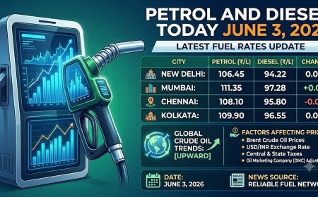 Petrol and Diesel Prices Today June 3, 2026: Latest Fuel Rates Update