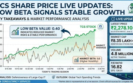 TCS Share Price Live Updates: Low Beta Signals Stable Growth