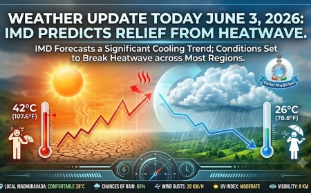 Weather Update Today June 3, 2026: IMD Predicts Relief From Heatwave