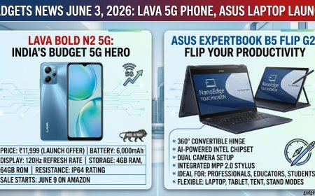 Gadgets News June 3 2026: Lava 5G Phone, Asus Laptop Launch