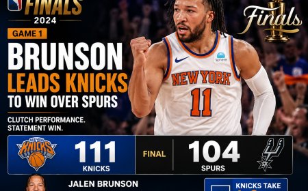 NBA Finals Game 1: Brunson Leads Knicks to Win Over Spurs