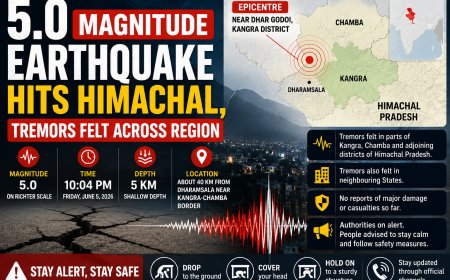5.0 Magnitude Earthquake Hits Himachal, Tremors Felt Across Region
