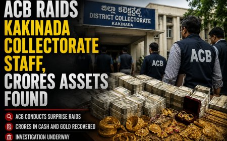 ACB Raids Kakinada Collectorate Staff, Crores Assets Found