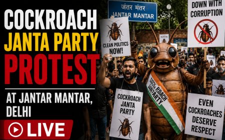 Cockroach Janta Party Protest LIVE at Jantar Mantar, Delhi