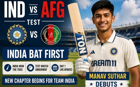 IND vs AFG Test: India Bat First, Manav Suthar Debuts