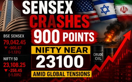 Sensex Crashes 900 Points, Nifty Near 23100 Amid Global Tensions