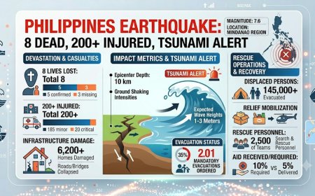 Philippines Earthquake: 8 Dead, 200+ Injured, Tsunami Alert
