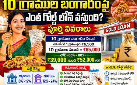 10 గ్రాముల బంగారంపై ఎంత గోల్డ్ లోన్ వస్తుంది? పూర్తి వివరాలు
